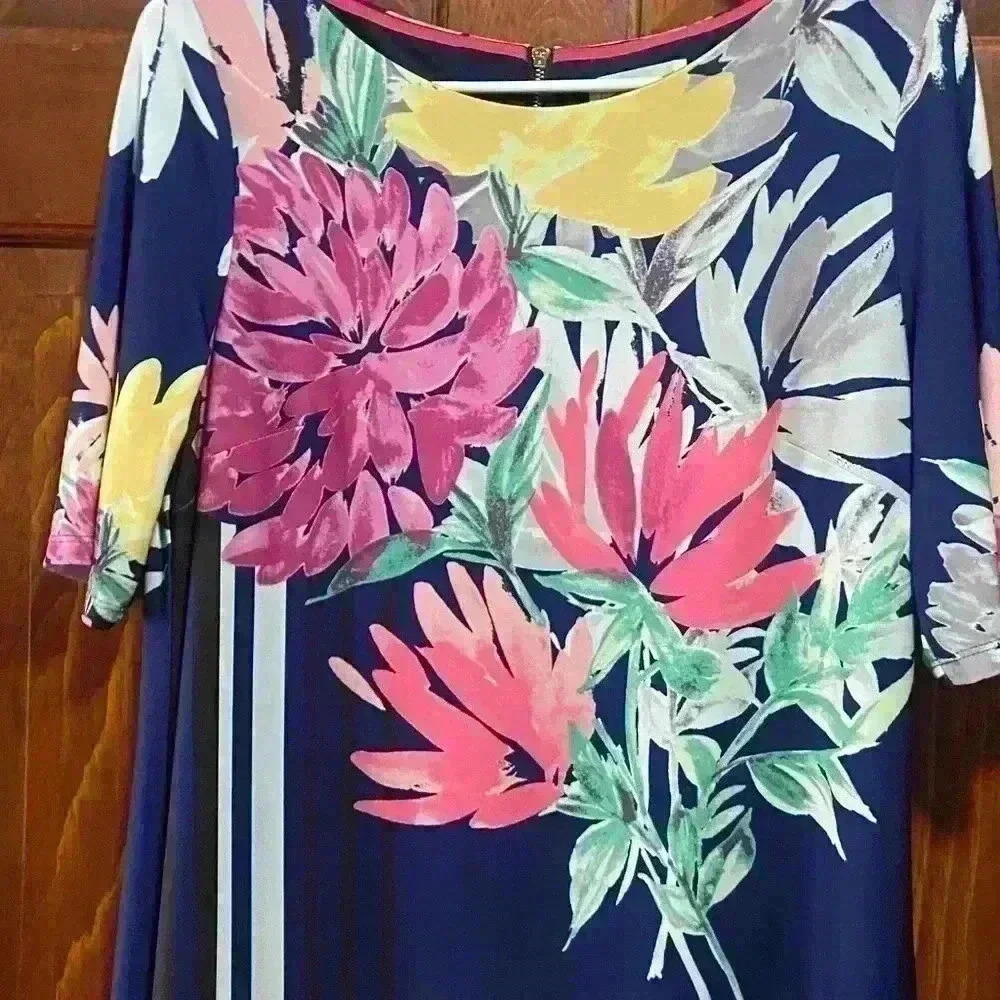 Eliza J  Women’s Floral Dress Multicolor Size 10 - Picture 5 of 11